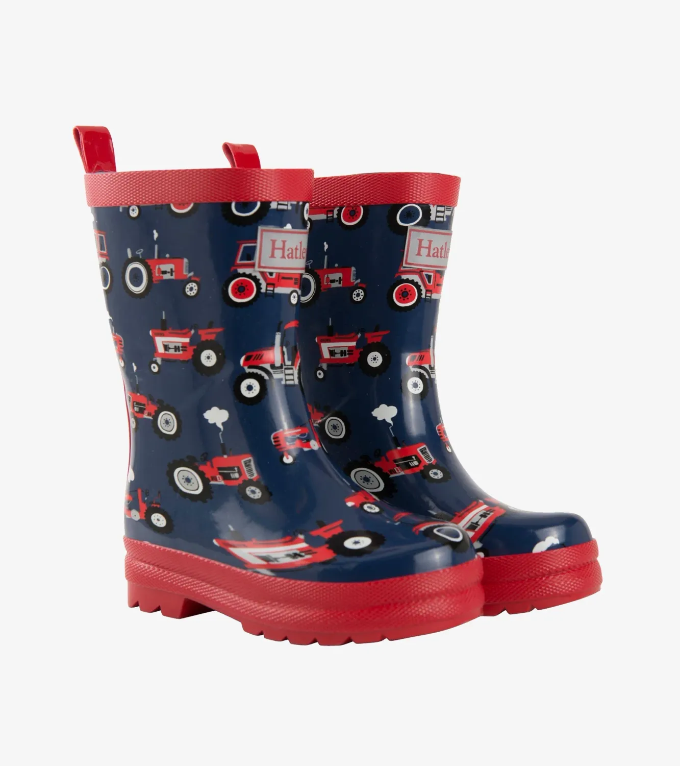 Red Farm Tractors Wellies, Size: 4 Toddler, Style: RB0TRAC003