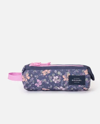 Pencil Case 2 Compartments Mixed - Navy/Pink