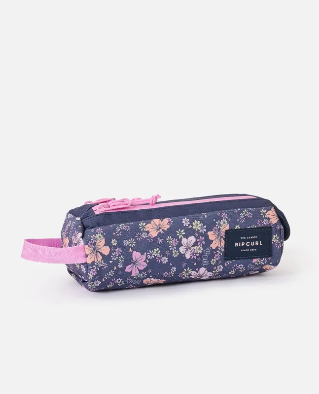 Pencil Case 2 Compartments Mixed - Navy/Pink