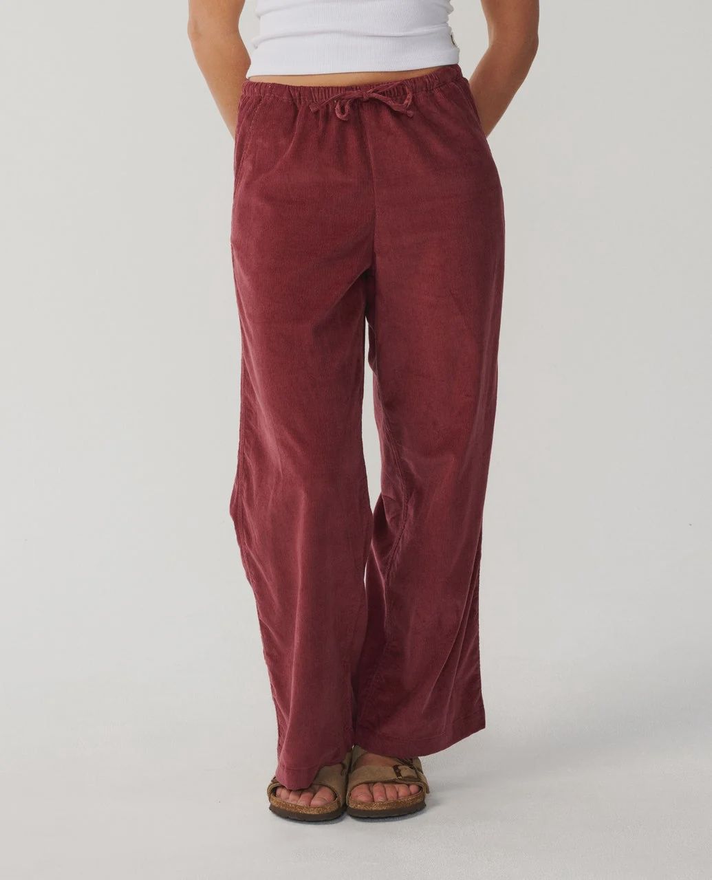 Keepsakes Washed Cord Pant - Dark Plum, Size: 2XS, Style: 057WPA