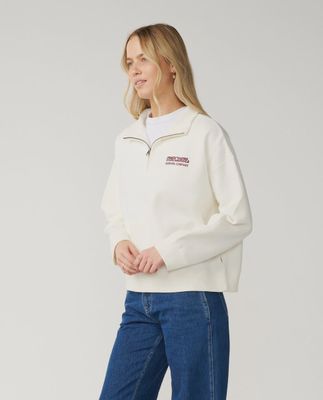 Surf Puff 1/4 Zip - Bone