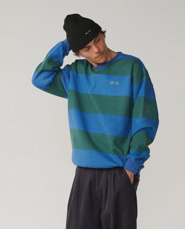 Disorder Stripe Crew Fleece - Riverside