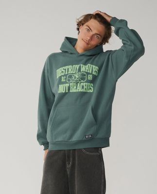 Disorder Hood Fleece - Muted Green