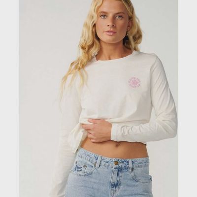 Party Wave Long Sleeve Tee - Off White