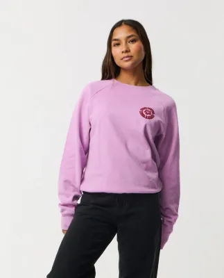 Surf Puff Raglan Relaxed Sweatshirt - Bright Lilac
