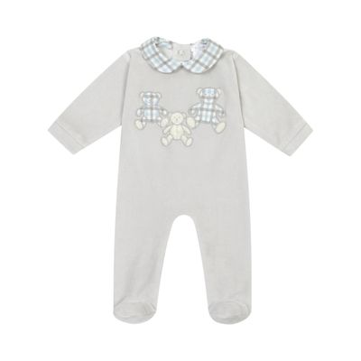 Grey/Sky Blue Teddies Romper Gift Box DBI26117