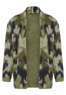 Modern Balance Super Soft Camouflage Knit Cardigan | Moss Green