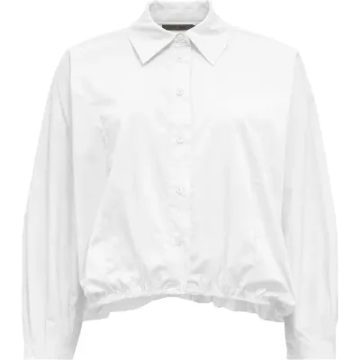 Balloon Long Sleeve Shirt in White