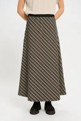 Kelly Skirt in Choco Stripe