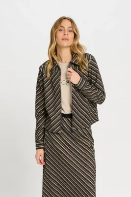 Kelly Jacket in Choco Stripe