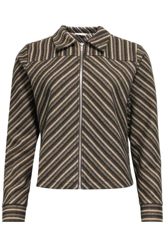 Kelly Jacket in Choco Stripe