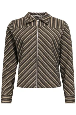 Kelly Jacket in Choco Stripe