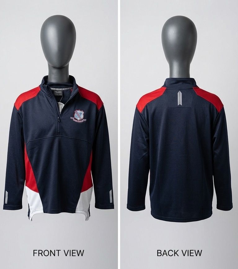 Newtownhamilton High School 1/4 Zip Top Senior, Size: 36-38, Style: VN45