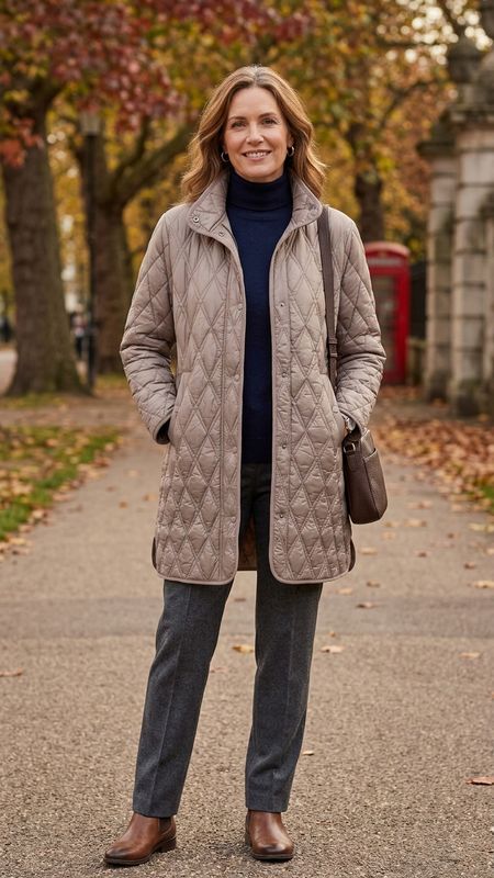 Betty Barclay Outdoor Quilted Jacket - Dark Almond