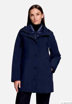 Betty Barclay Outdoor 4-in-1 Weather Protection Coat - Dark Blue