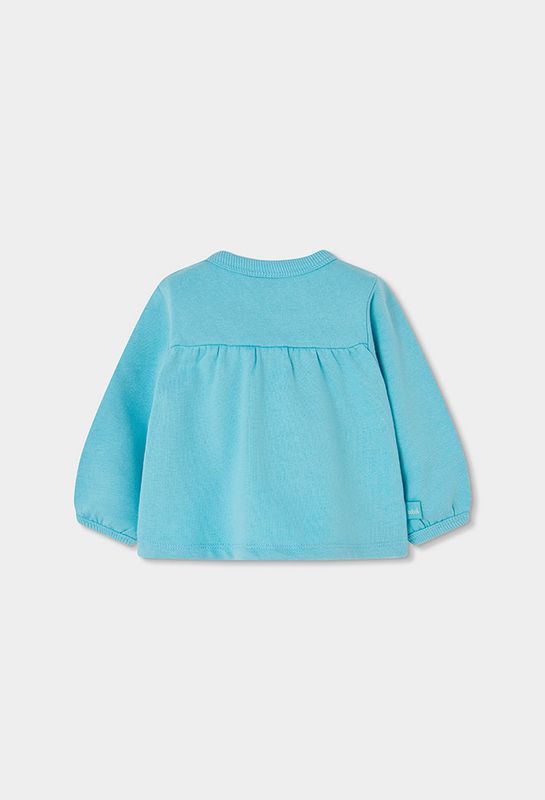 Baby Girl Green Floral Print Fleece Sweatshirt | 164090