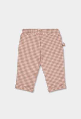 Beige Check Knit Baby Trousers | 214108