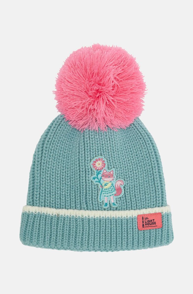 Bobbie Bobble Hat - Fox Teal, Size: 2-4Y