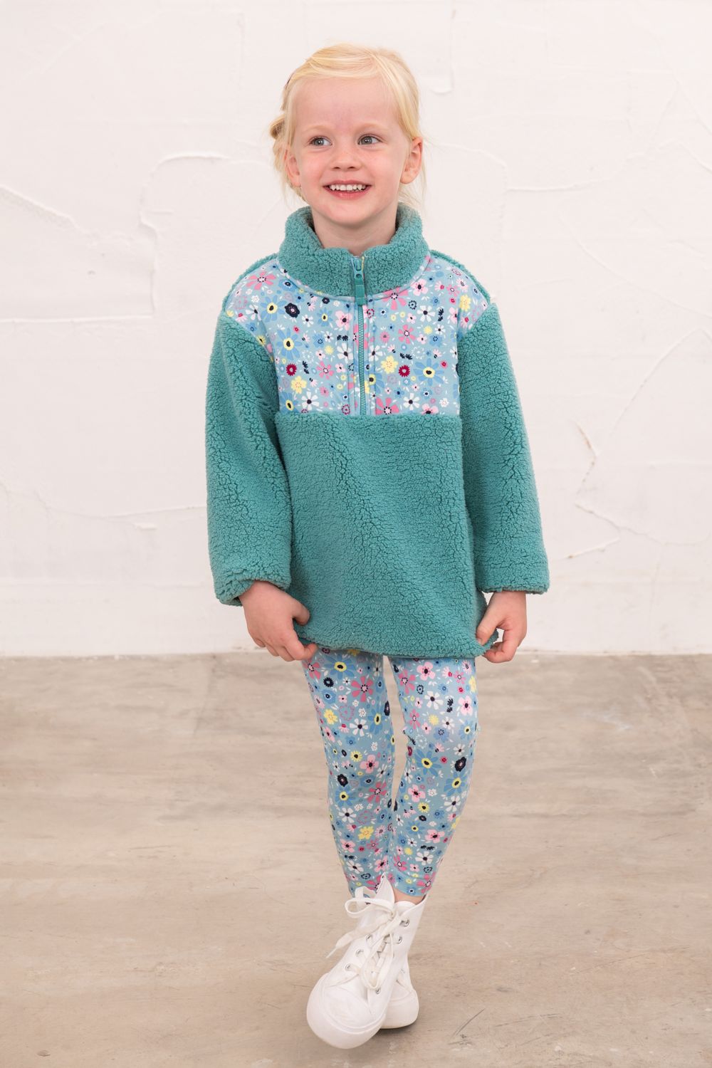 Cassie Fleece - Teal, Size: 1-2Y