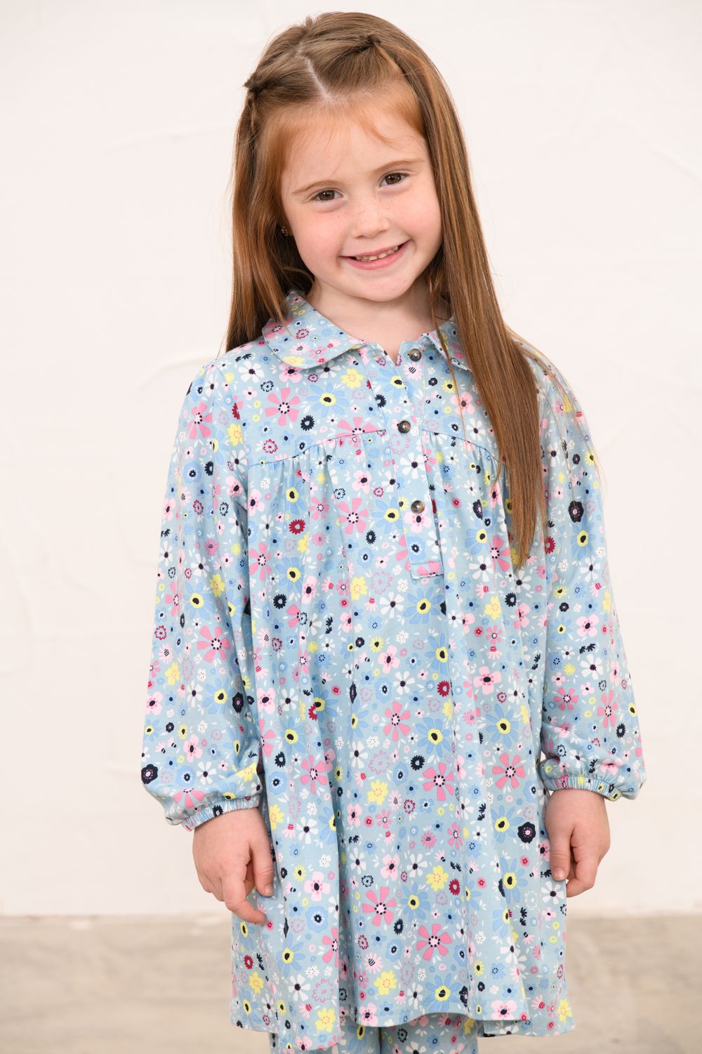 Erica Dress - Pastel Teal, Size: 1-2Y