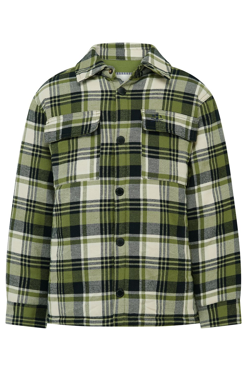 Hugo Overshirt - Soft Lime Cream Check, Size: 1-2Y