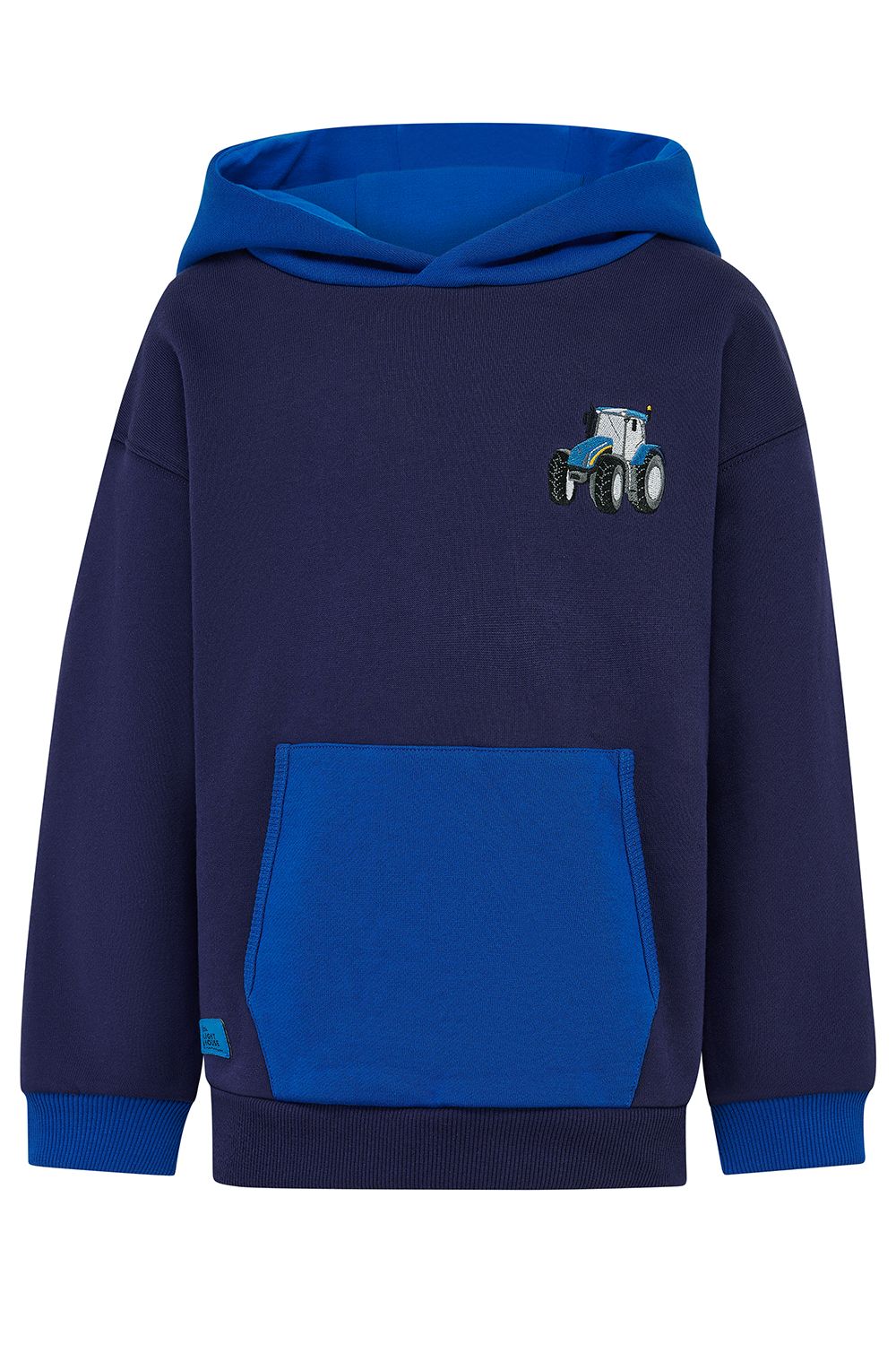 Jasper Hoodie - Blue Tractor, Size: 1-2Y