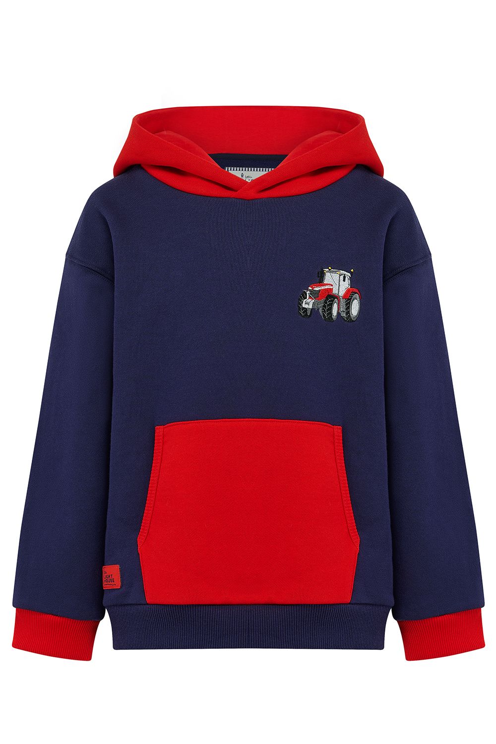 Jasper Hoodie - Red Tractor, Size: 1-2Y