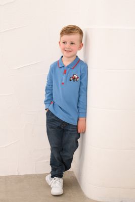 Pier Long Sleeve Polo Top - Red Tractor