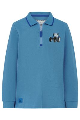 Pier Long Sleeve Polo Top - Blue Tractor