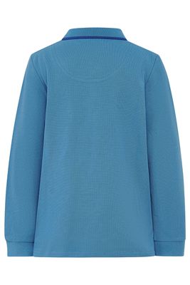 Pier Long Sleeve Polo Top - Blue Tractor