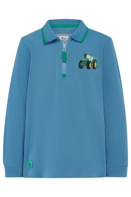 Pier Long Sleeve Polo Top - Green Tractor