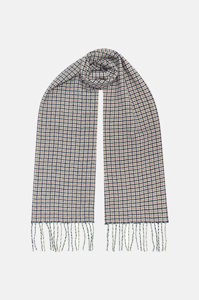 Heritage Scarf - Navy Pink Cocoa Check