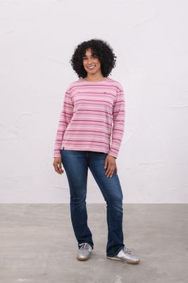 Causeway Breton Top - Wild Rose Pink Berry Stripe