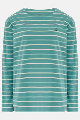 Causeway Breton Top - Duck Egg Pink Stripe