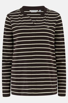 Sorcha Top - Cocoa Cream Stripe