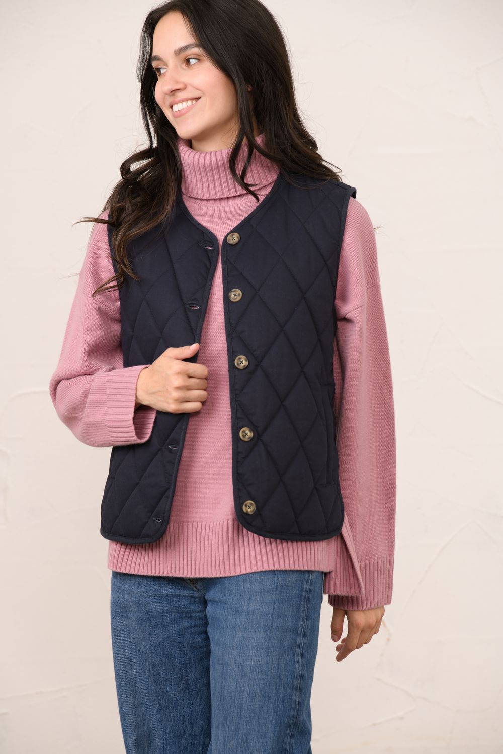 Sloane Gilet - Navy, Size: 8