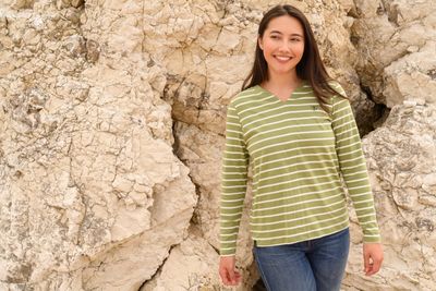 Sorcha Top - Moss Stripe