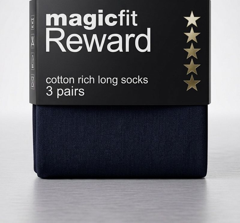 Magicfit Senior Reward Long Socks 3 Pack | Navy
