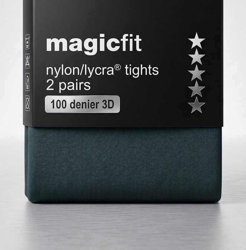 Magicfit Junior 100 Denier 3D Tights 2 Pack | Bottle