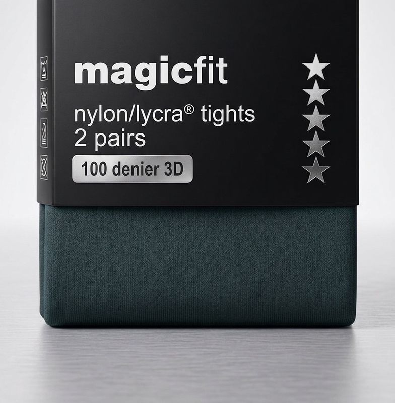 Magicfit Senior 100 Denier 3D Tights 2 Pack | Bottle