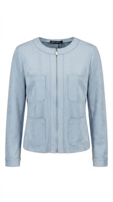 Betty Barclay Faux Suede Jacket - Blue Betty Barclay Faux Suede Jacket - Blue