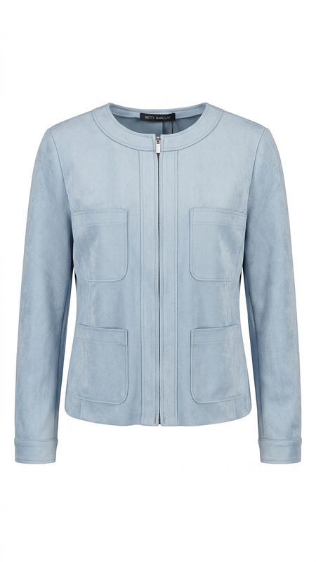 Betty Barclay Faux Suede Jacket - Blue