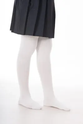 Sunset Junior Cotton Soft Tights | White