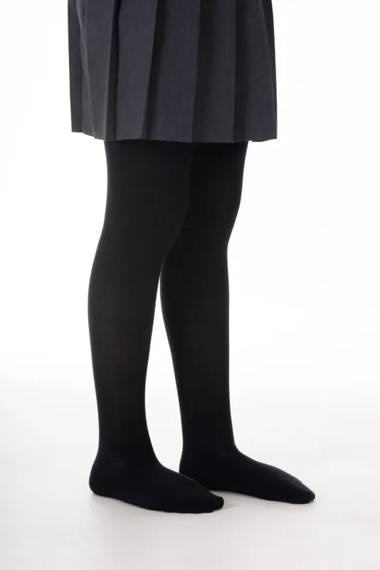 Senior Sunset Cotton Soft Tights | Black