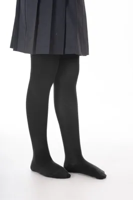 Sunset Junior Cotton Soft Tights | Charcoal
