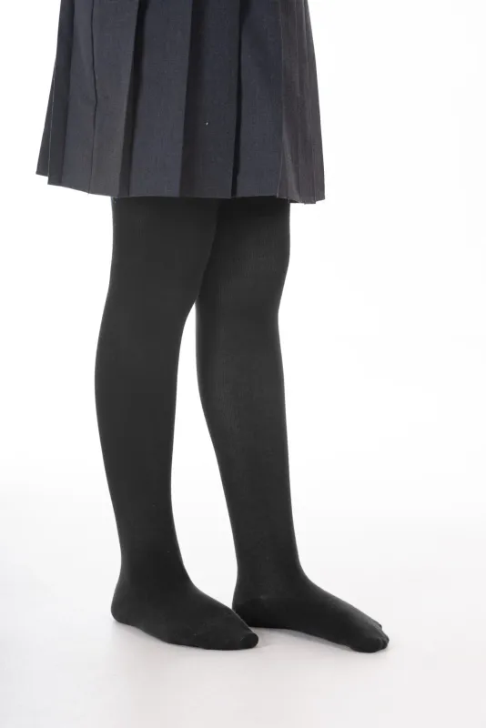 Junior Sunset Cotton Soft Tights | Charcoal