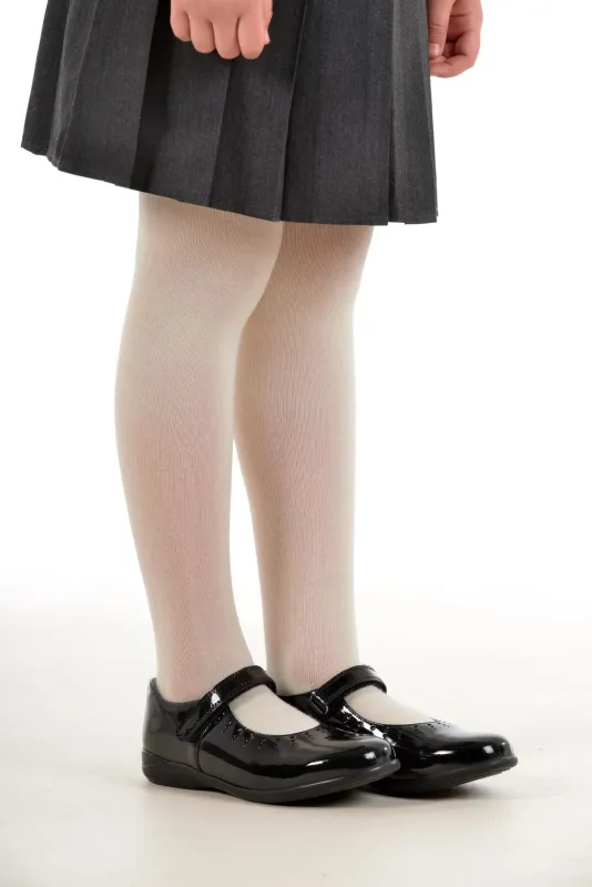 Junior Sunset Cotton Soft Tights | Cream