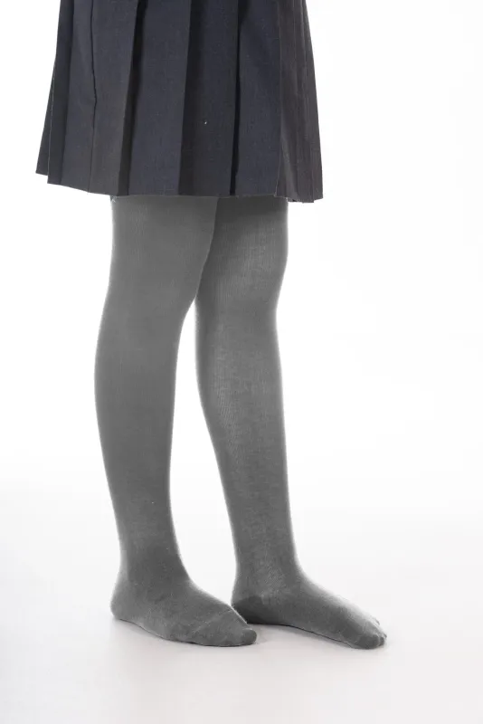 Senior Sunset 2 Pack Cotton Soft Tights | Grey