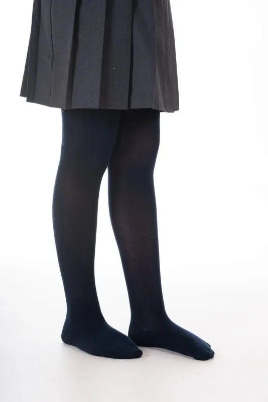 Senior Sunset Cotton Soft Tights | Navy