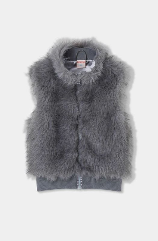 Girls Grey Fur Gilet | 414177